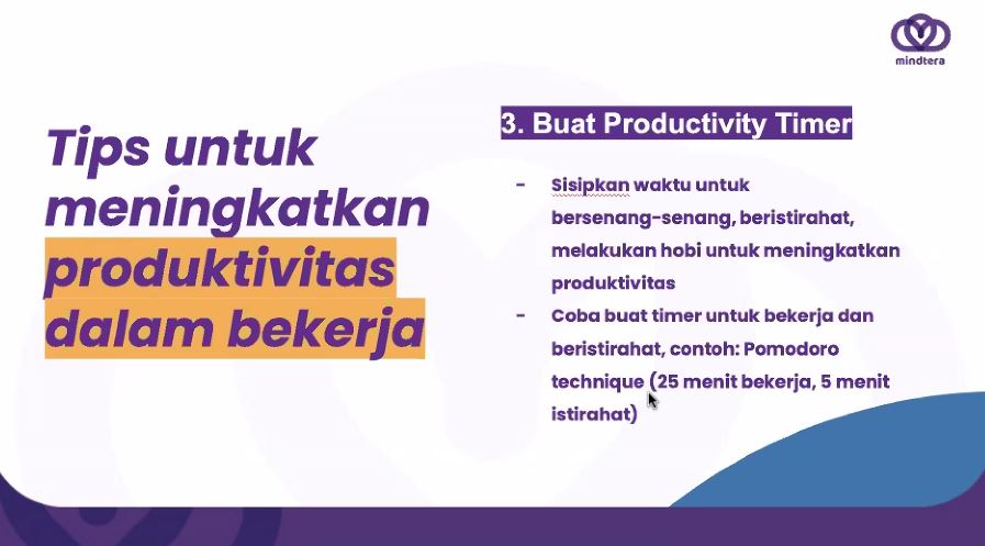 tips meningkatkan produktivitas dalam bekerja