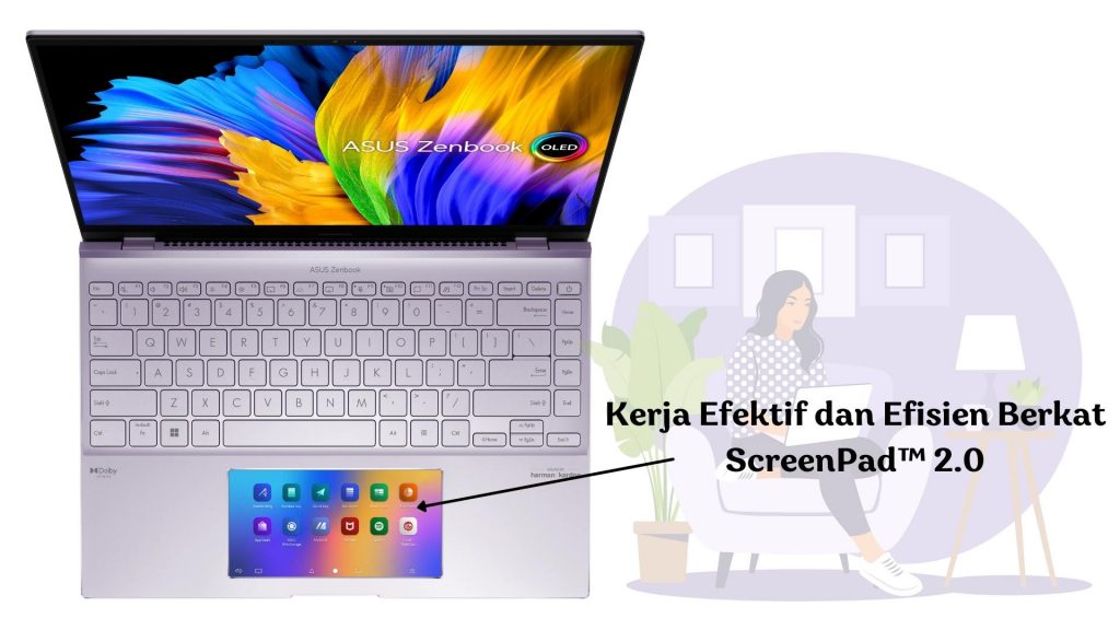 ScreenPad™ 2.0 dari Zenbook 14X OLED (UX5400)
