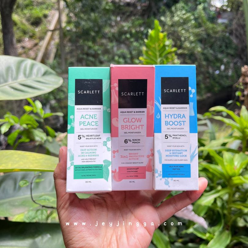 merawat skin barrier dengan Scarlett Aqua Reset & Barrier Moisturizer Gel